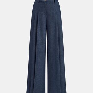 Commense L Mid-Waisted Pleated Wide-Leg Pants NWT $56